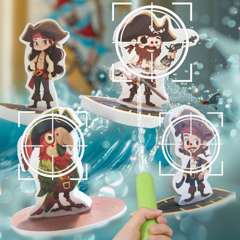 EVA Material Children's Water Toys Puzzle Design Water Play Bathroom Toys Bathing Fun Strike Pirates