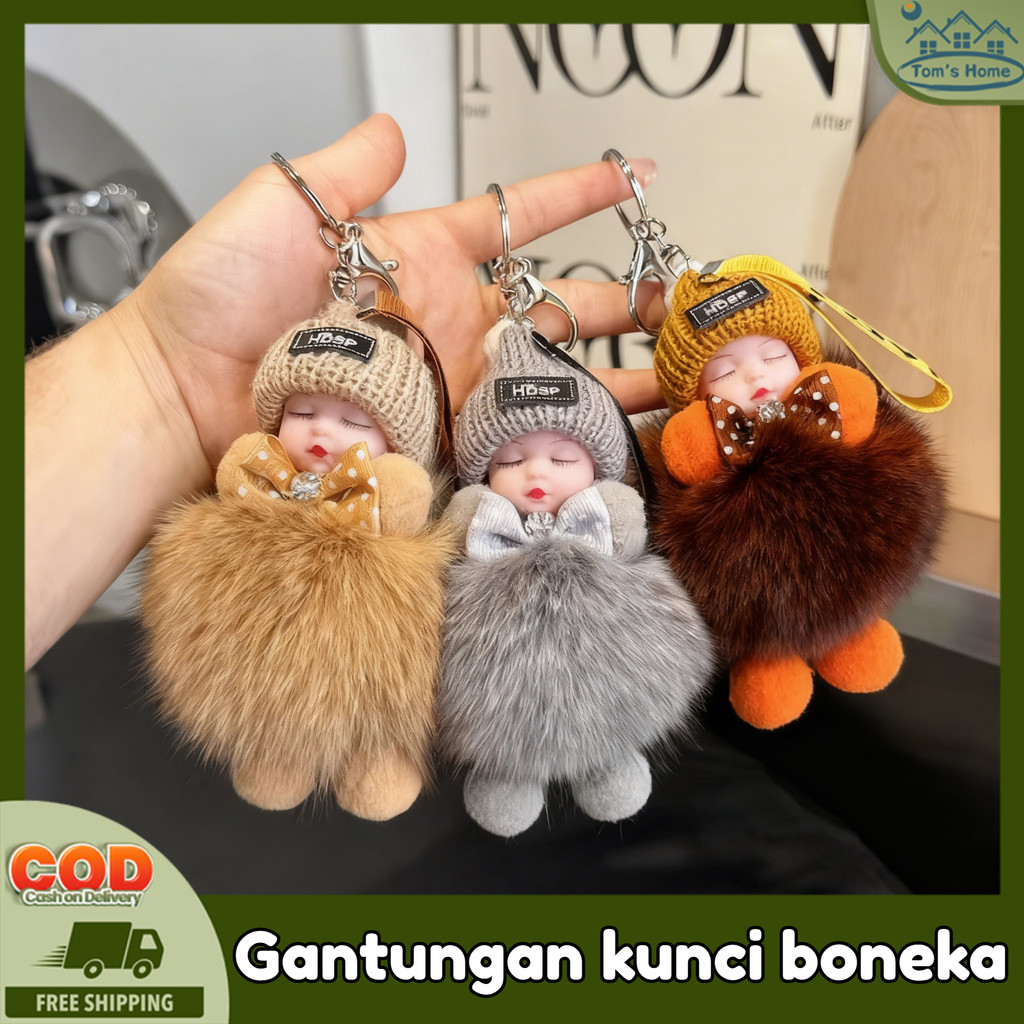 Gantungan Kunci Boneka Baby Tidur Lucu / Boneka Mewah Keychain Sleepy Baby/ Gantungan Kunci/Boneka B