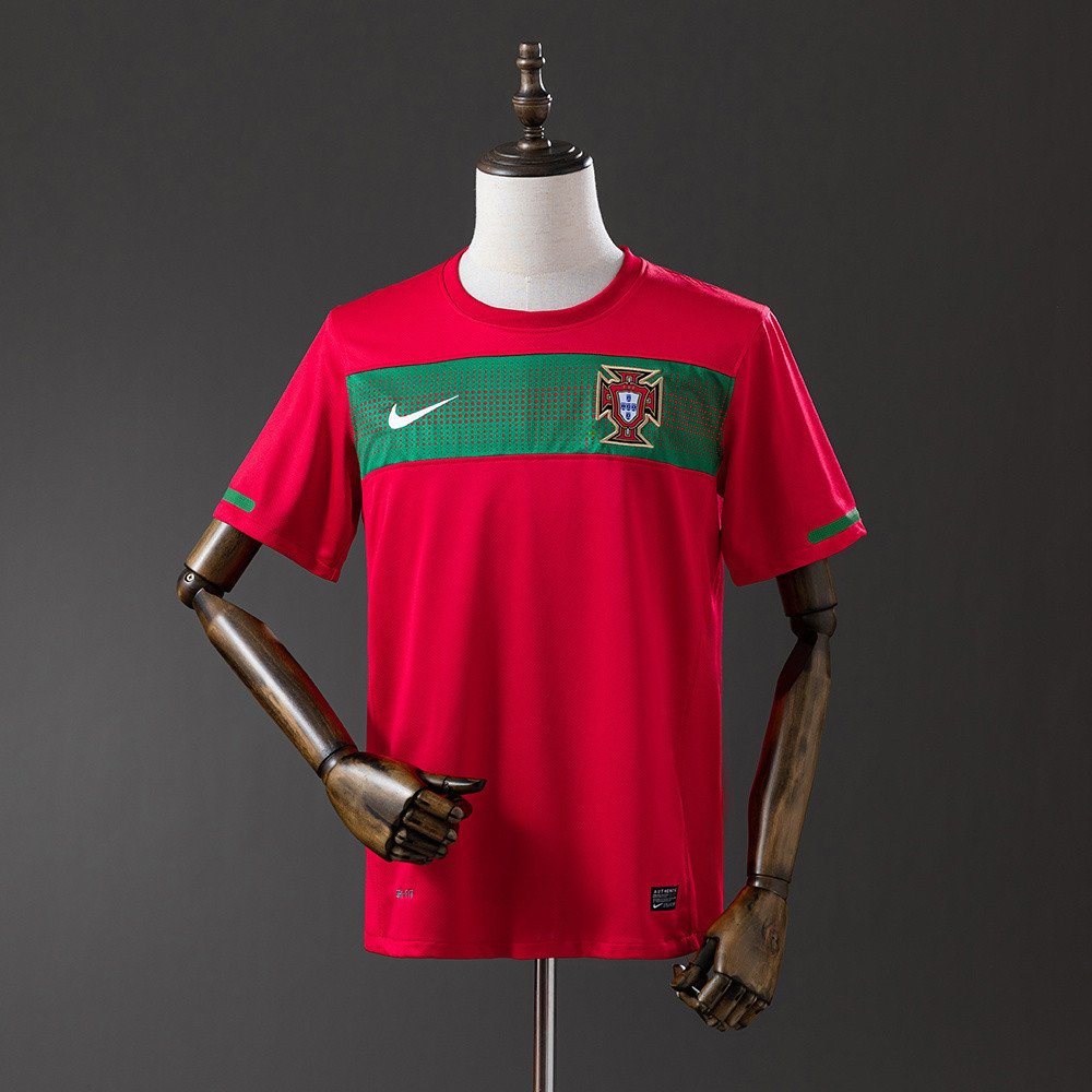 Jersey Portugal 2010 Home Retro T shirt pria