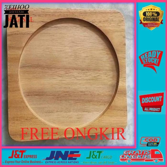 Tatakan Kendi / Teko/ panci Kayu Jati 15 cm