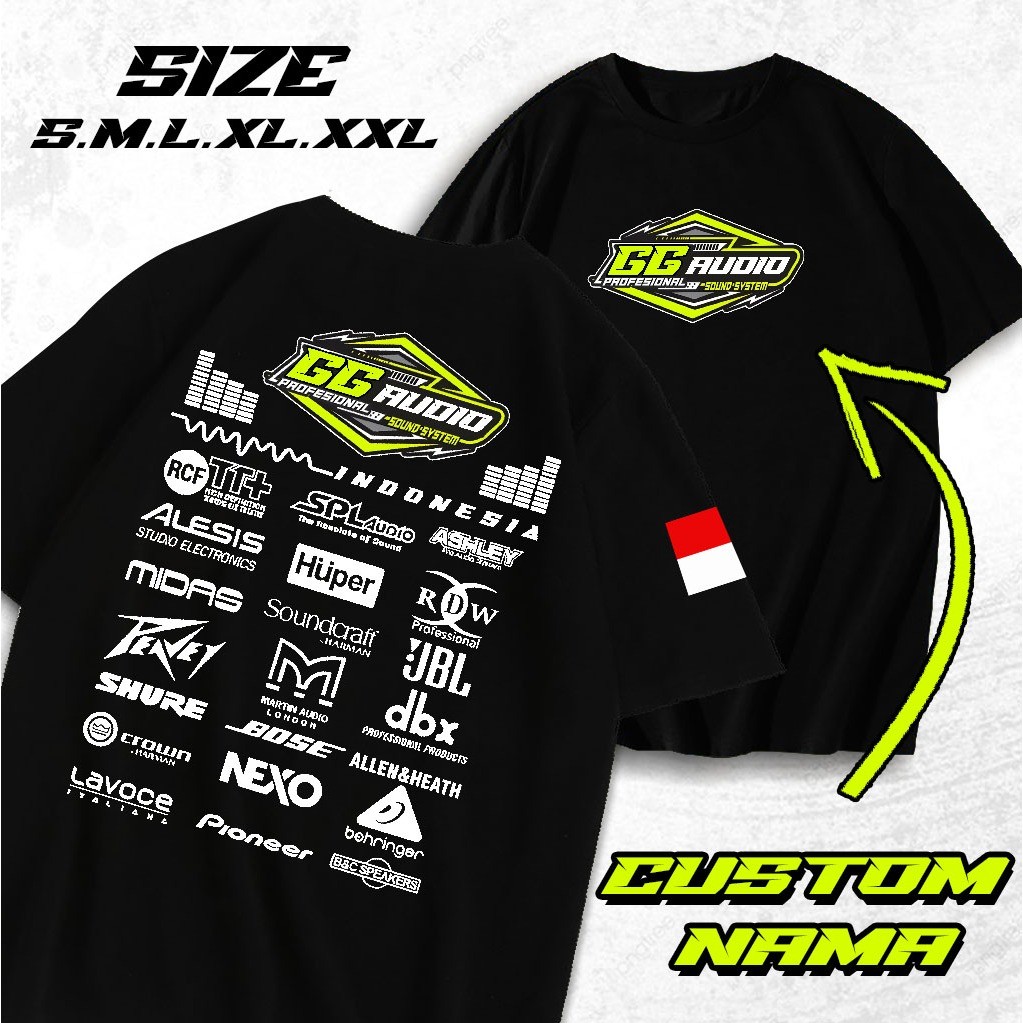 Baju Kaos Distro Baru Sound System Audio Custom