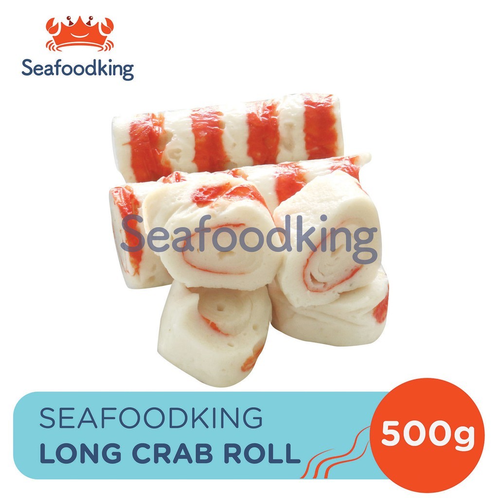 Long Crab Roll Seafoodking (Bakso Ikan Isi Crab Stick) 500gr