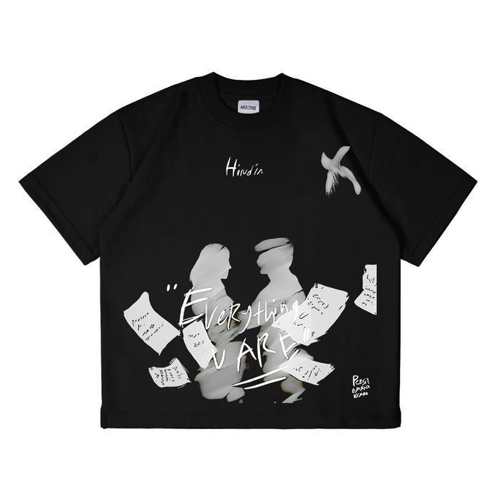 East Studioz Baju kaos band HINDIA DOVES ALBUM EVERYTHING U ARE Merchandise Untuk Pria & Wanita Baha