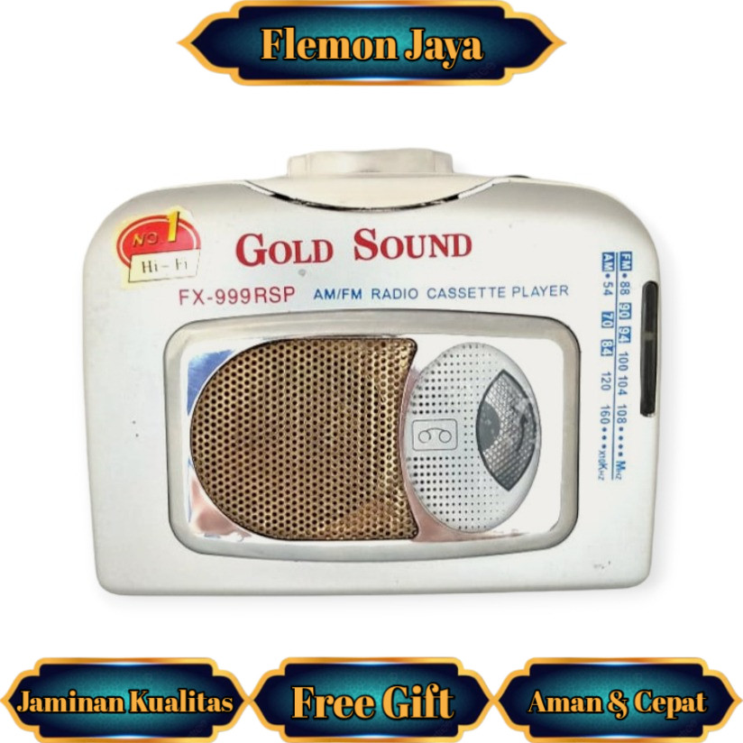 Walkman Kaset Radio FM AM Pemutar Kaset Portable Walkman Radio GS999