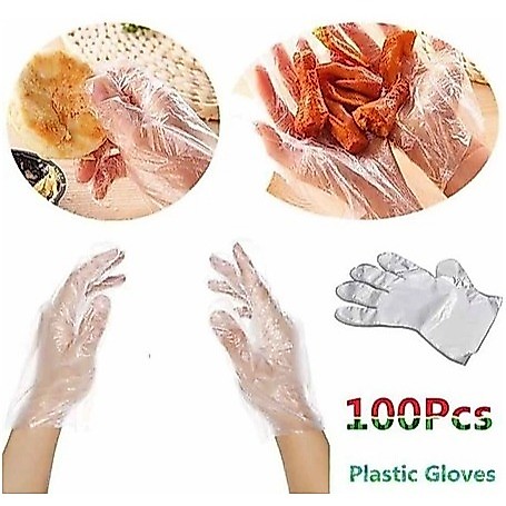Sarung Tangan Sekali Pakai Kue Apotik Plastik Bening Disposable Gloves — 10