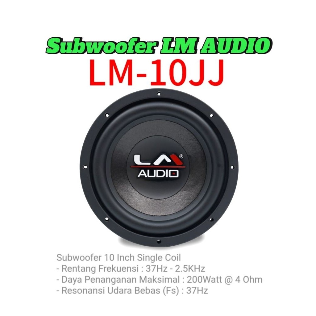 Subwoofer 10 Inch LM AUDIO LM-10JJ Subwofer Mobil 10inch LM 10JJ 10 JJ