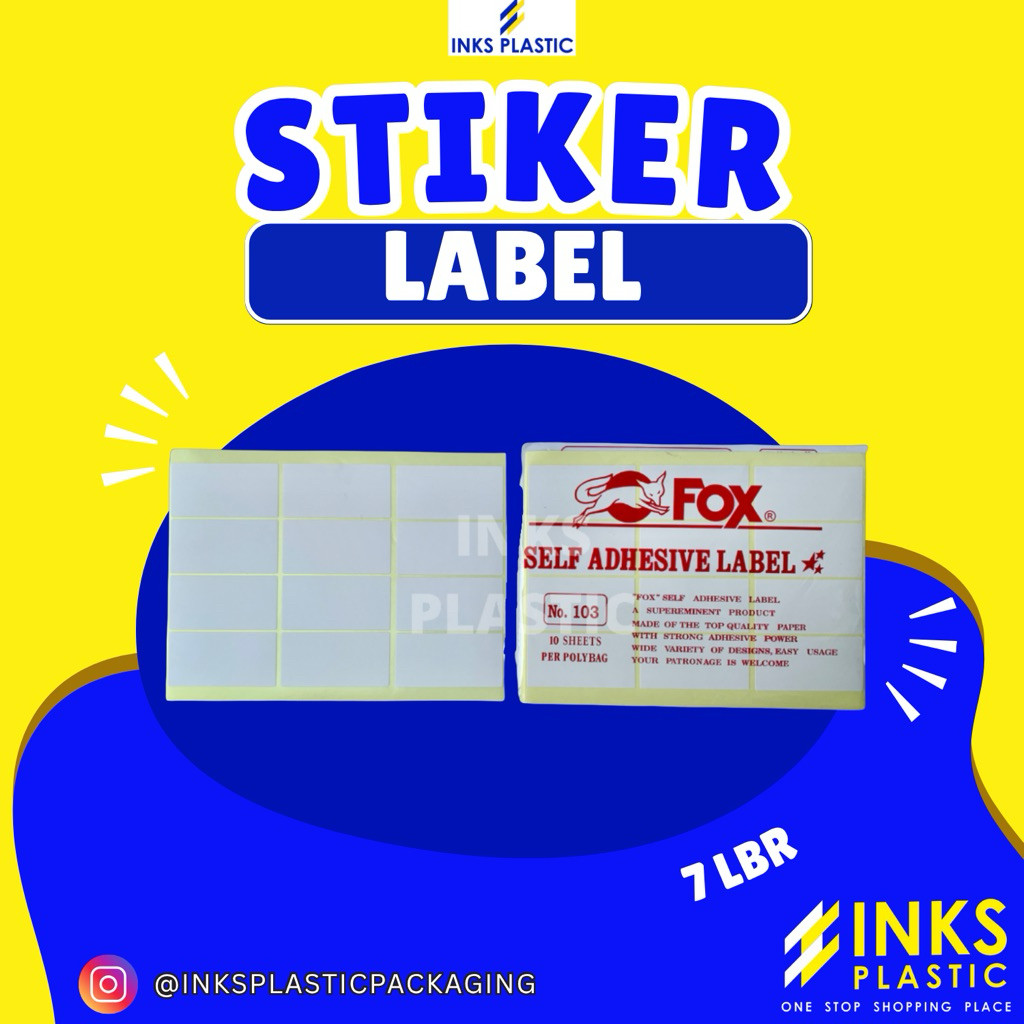 STIKER LABEL NO 103 Label Kertas 103