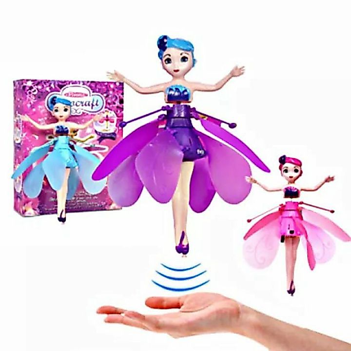 Boneka Barbie Menari Terbang Sayap Putar Mainan Anak Flying Fairy