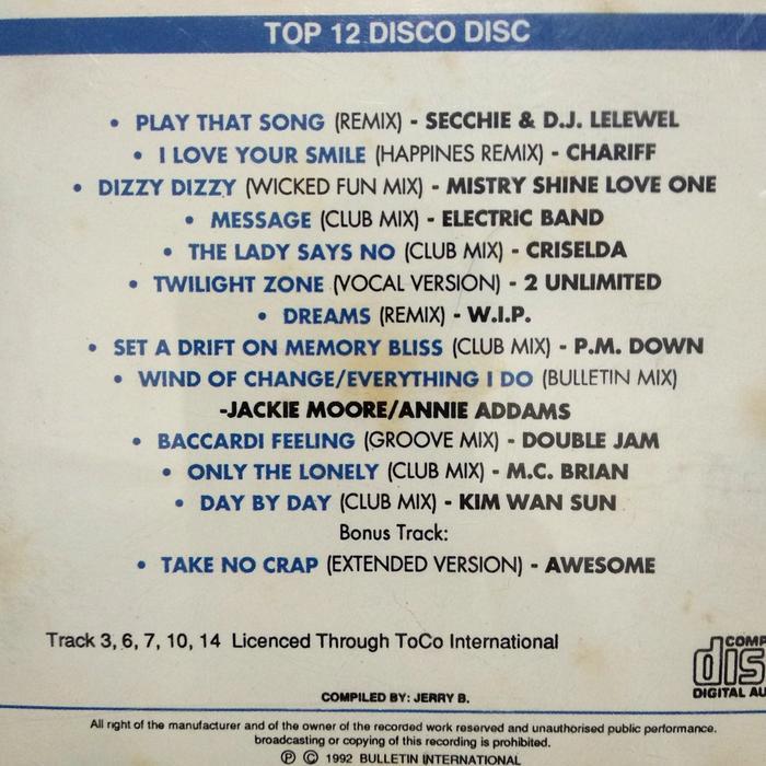 Monster Disco top 12 disco disc part. 2 cd audio. 2 unlimited RARE 