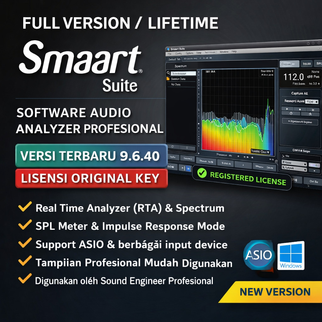 Software Smaart Suite v9.6.40 Full Version – Software Audio Analyzer Profesional RTA SPL & Impulse R
