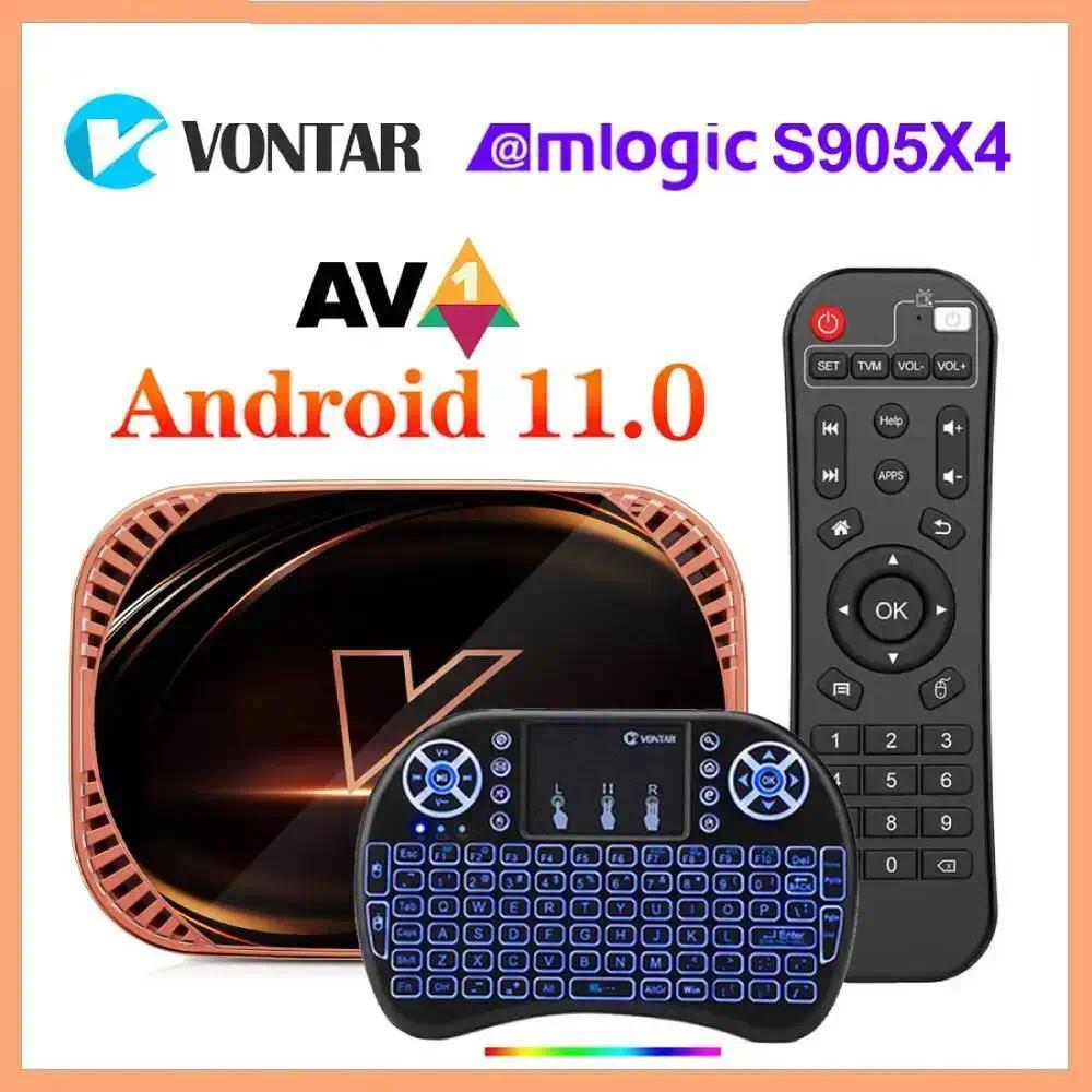 Amlogic S905X4 Android 11 TV Box 4GB 128GB 1000M Dual Wifi 4K AV1 Youtube VONTAR X4 Android110 Mea P