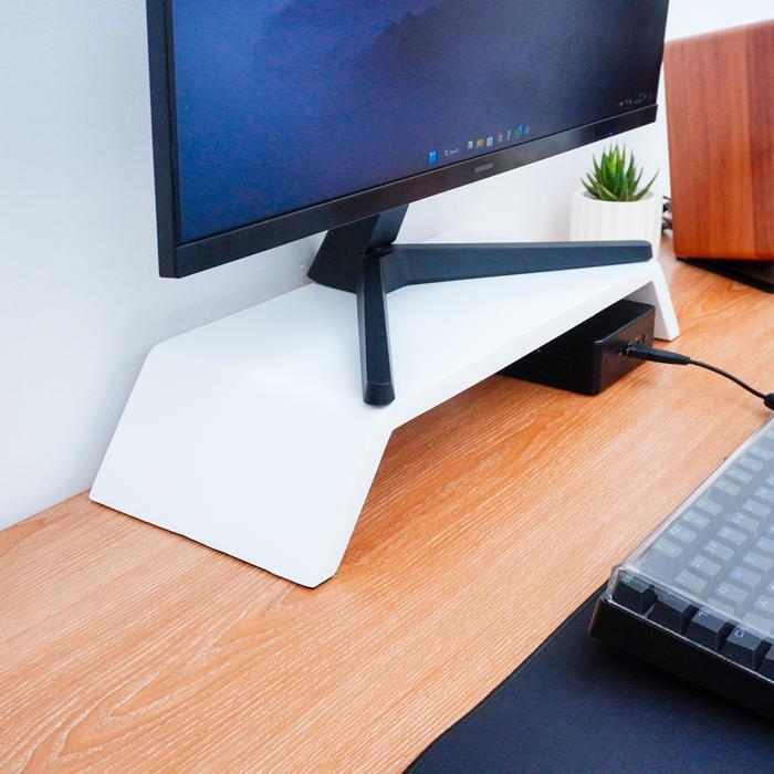 Meja monitor / Stand monitor / Alas monitor / Ready  - Putih