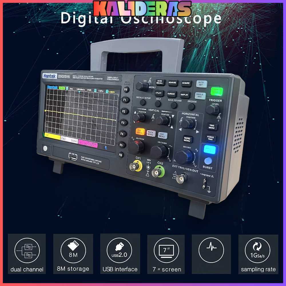 Digital Storage Oscilloscope Signal Generator with P4100 Probe - DS02D15