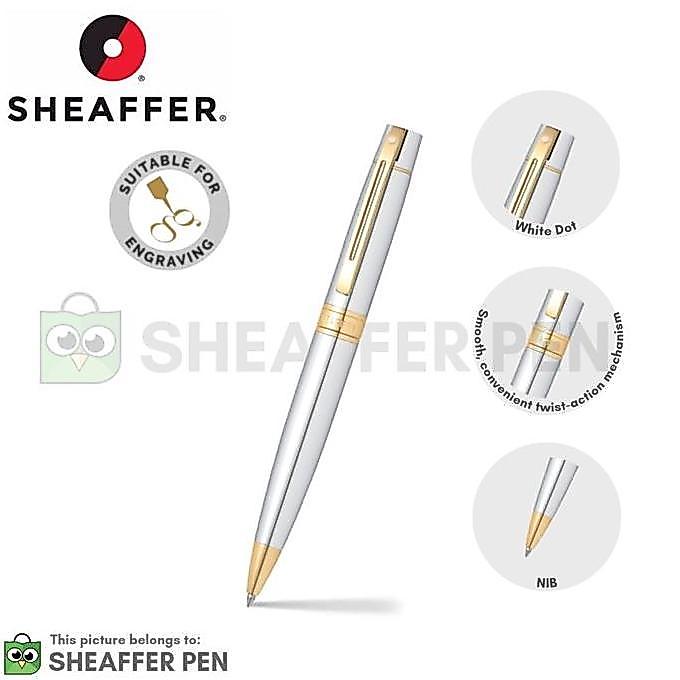 NEW Sheaffer SGC 300 Chrome Gold Plate Ballpoint
