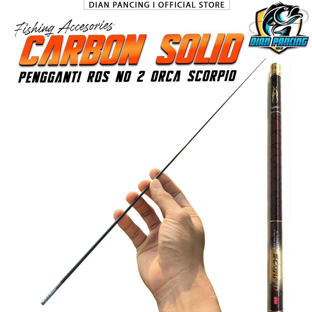 Cardet Carbon Solid Ros Ujung Tegek Pengganti Ruas No. 2 Tegek Orca Scorpio Semua Ukuran Bahan Carbo