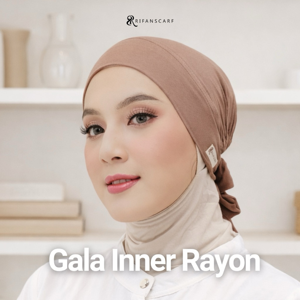 GALA INNER HIJAB/Ciput Tali Basic Kaos Rayon Premium Turki/Anti Slip Pusing Mlorot