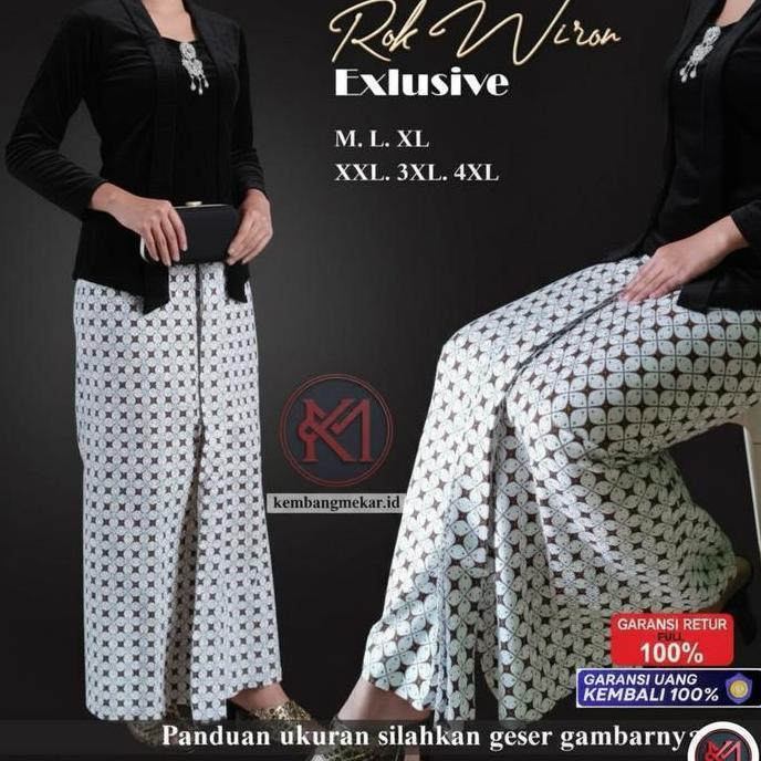 Btk - Kembangmekar Original Rok Wiron Batik (Tanpa Selendang) - Rok Lipit Jawa Exclusive High Qualit