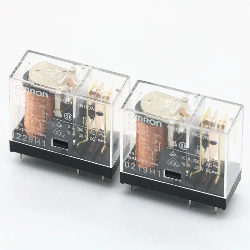 2PCSLOT For Omron G2R PCB Power Relay Series G2R1 G2R1AE G2R1E G2R2 5VDC 12VDC 24VDC New and origina