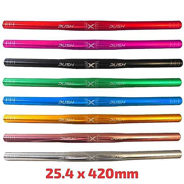 Foto Xpush Flat Handlebar Stang lurus clamp 25.4 x 420 mm sepeda anak Pushbike Balance bike Alloy