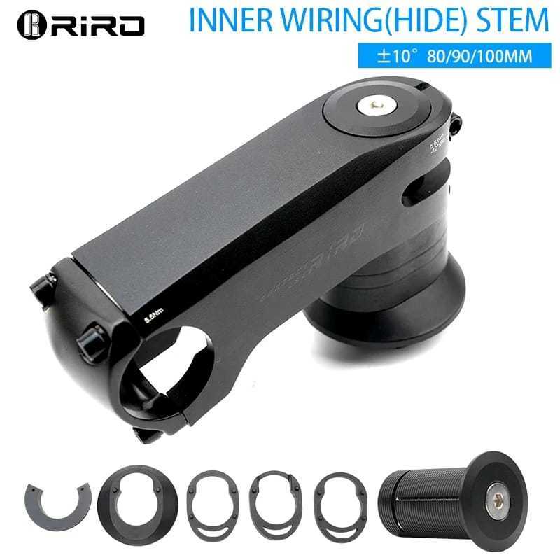 Foto Riro Contact SL Intenal Cable Stem Nunduk 10 Derajat Internal Inner Wiring Cable Hide Kabel Routing Alloy Sepeda Road Bike