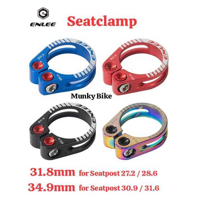 Foto Enlee Ultralight Hollow Seat Clamp Seatclamp Seatpost klem 34.9 31.8 bisa untuk 27.2 28.6 30.9 atau 31.6 mm non Qr