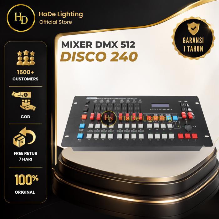 Mixer Lighting Controller Disco 240 DMX 512 - Mixer Lampu Lighting Parled Beam Disco 240Mixer Lighti