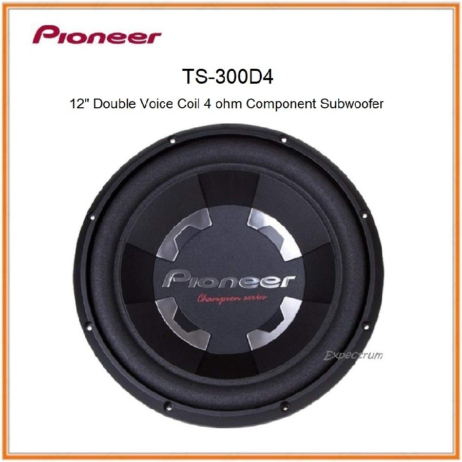 Subwoofer Pioneer TS 300D4 / TS-300D4 Double Voice Coil, 12"
