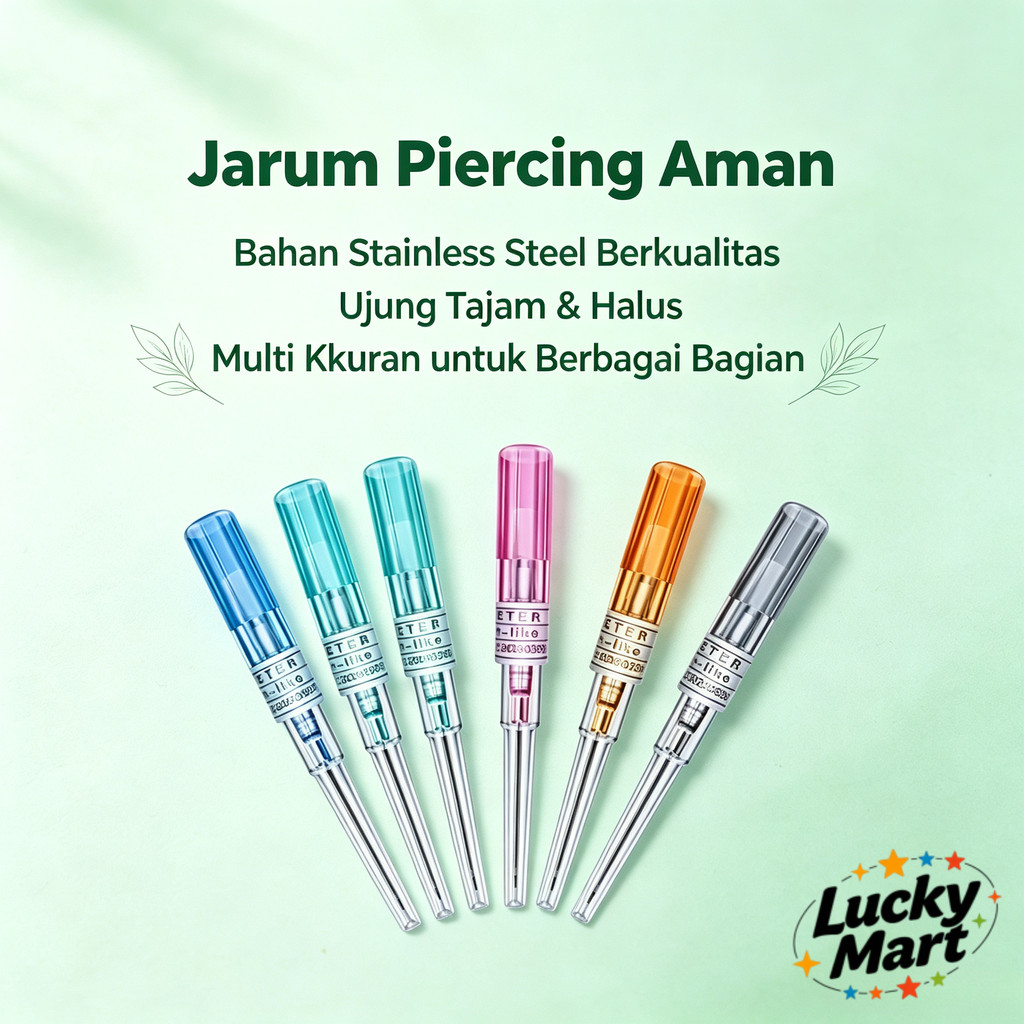 COD Alat Tindik Tato Jarum Piercing Sekali Pakai Jarum Tindik Piercing Tato
