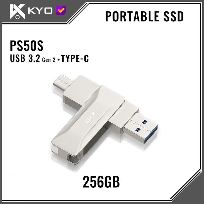 KYO PS50 / PS50U / PS50S Portable SSD 128GB 256GB 512GB 1TB USB 3.2 TYPE C External SSD Eksternal US