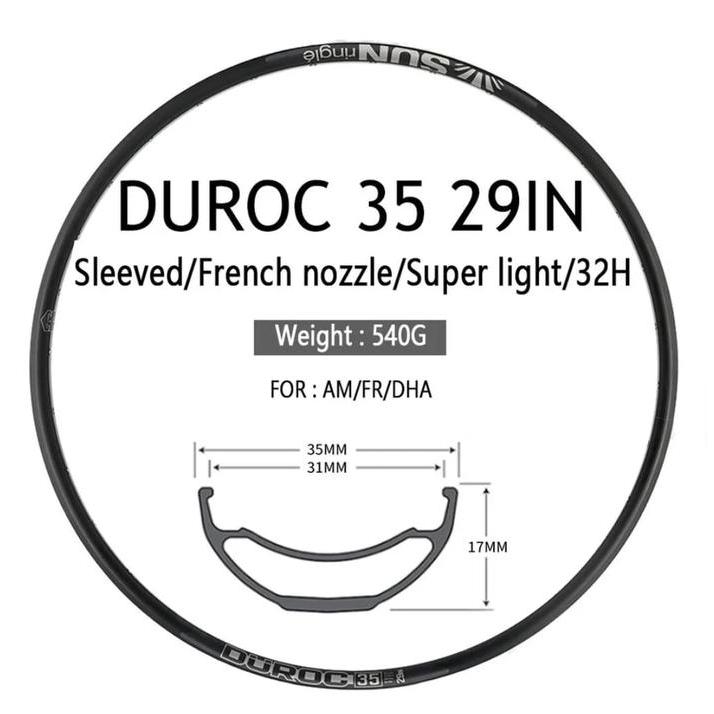 Rims Velg Rim 29 Sunringle Sun Ringle Duroc 35 Alloy presta 32H 29er