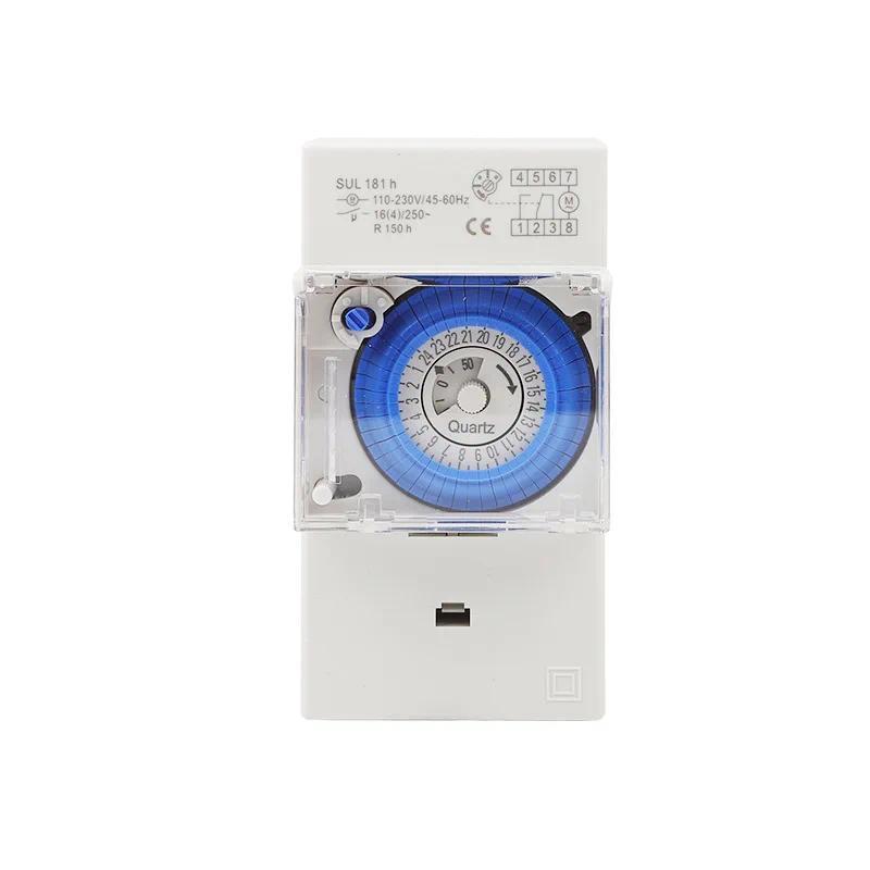 SUL181H Mechanical Timer 24 hours Time Switch Relay Electrical Programmable Timer 24 hour Din Rail T