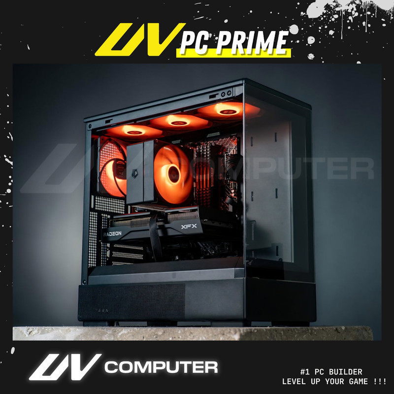 UV Prime PC Nvidia RTX 5070 12GB | AMD Ryzen 7 7800X3D | DDR5 2x16GB 6000MHz Gaming | NVMe 512GB (22