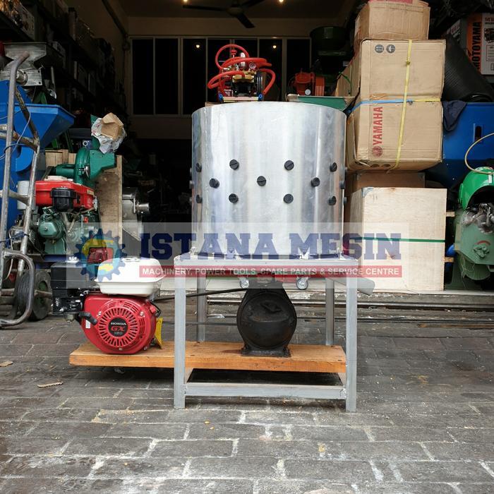 MESIN BUBUT AYAM MESIN CABUT BULU UNGGAS TONG AYAM TEBAL + MESIN HONDA