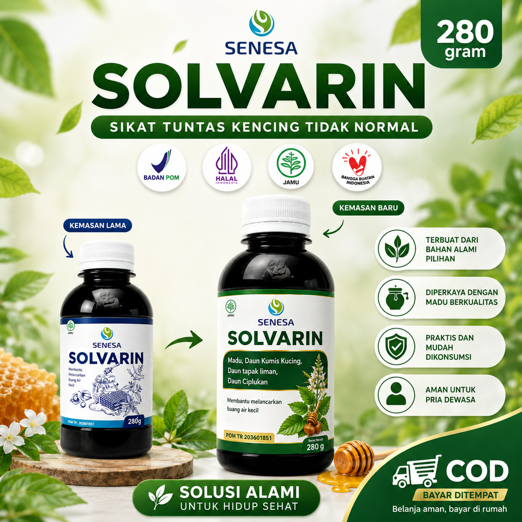 Senesa - Madu Solvarin Menyembuhkan Anyang Anyangan Infeksi Saluran Kemih Batu Ginjal dan Prostat