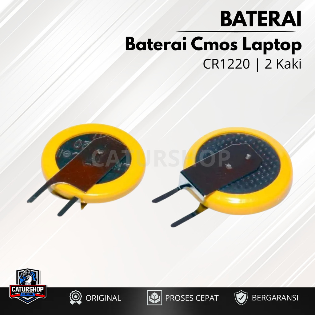 Cmos CR1220 CR 1220 Rechargeable 3V BATERAI LAPTOP NOTEBOOK 2 KAKI CMOS SOLDER