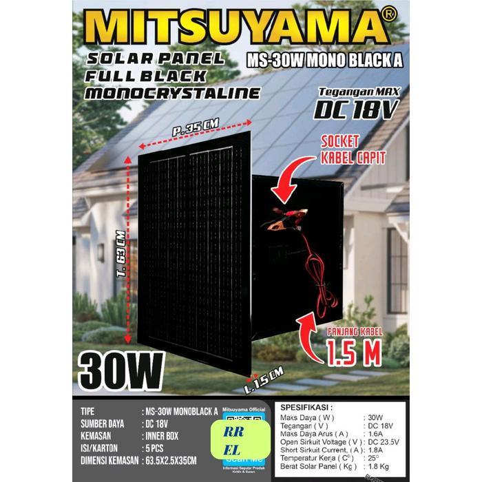 Solar Panel Solar Cell Panel Surya 30wp Mono 30wp Monocrystalline - 30wp Mono