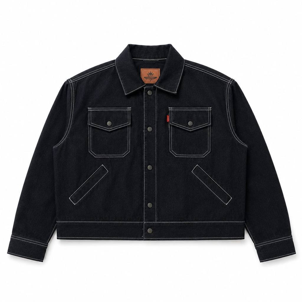 Work Jacket Boxy Oversize Classic Vibe Jaket Raw Denim Kaku Selvedge