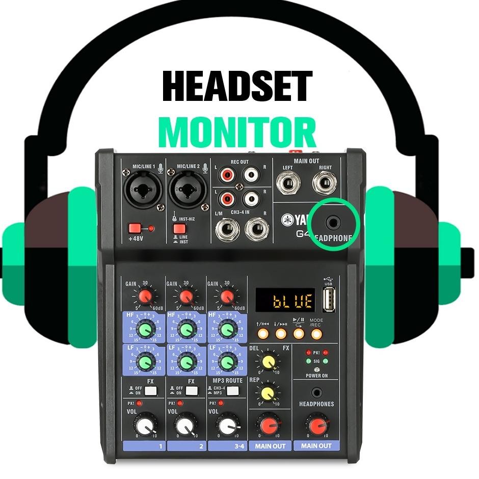 Harga Termuraah Mixer Audio Profesional YAMAHA G4B mixer kecil 4 saluran Mendukung pemutaran Bluetoo