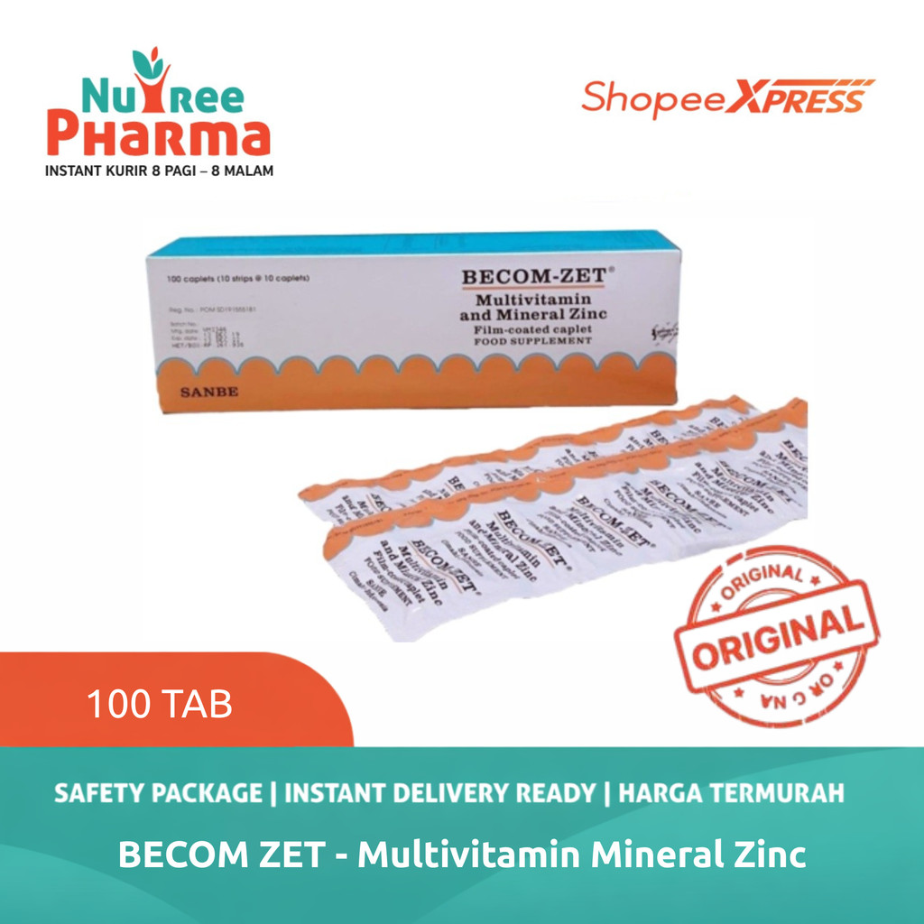 BECOM - ZET VITAMIN C 750 MG ISI 100 KAPSUL
