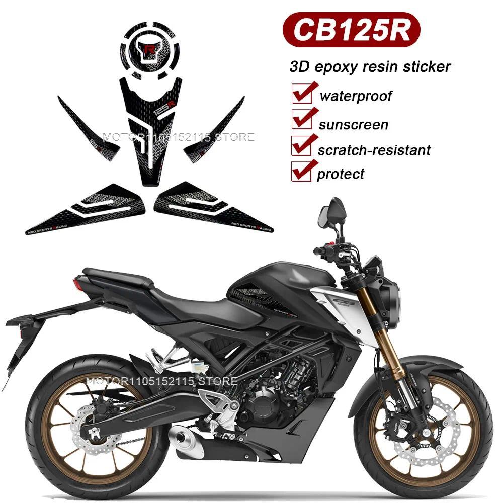 CB125R Motorcycle Accessories Tank Pad 3D Epoxy Resin Sticker Protection Kit For CB125R CB 125R cb12