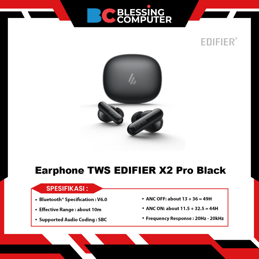 Earphone TWS EDIFIER X2 Pro Black