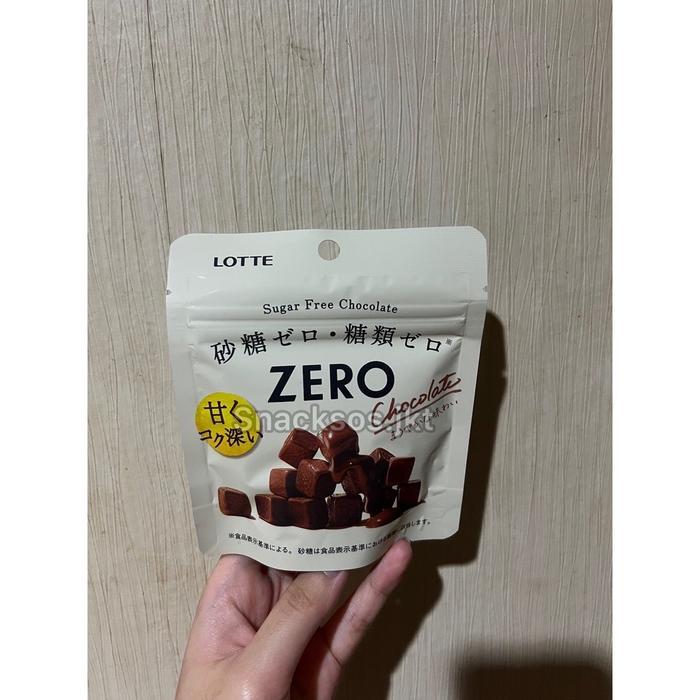 LOTTE ZERO SUGAR FREE CHOCOLATE CUBE CRUNKY DREAM CACAO COCOA / LOTTE ZERO SUGAR FREE BISCUITS - ZER