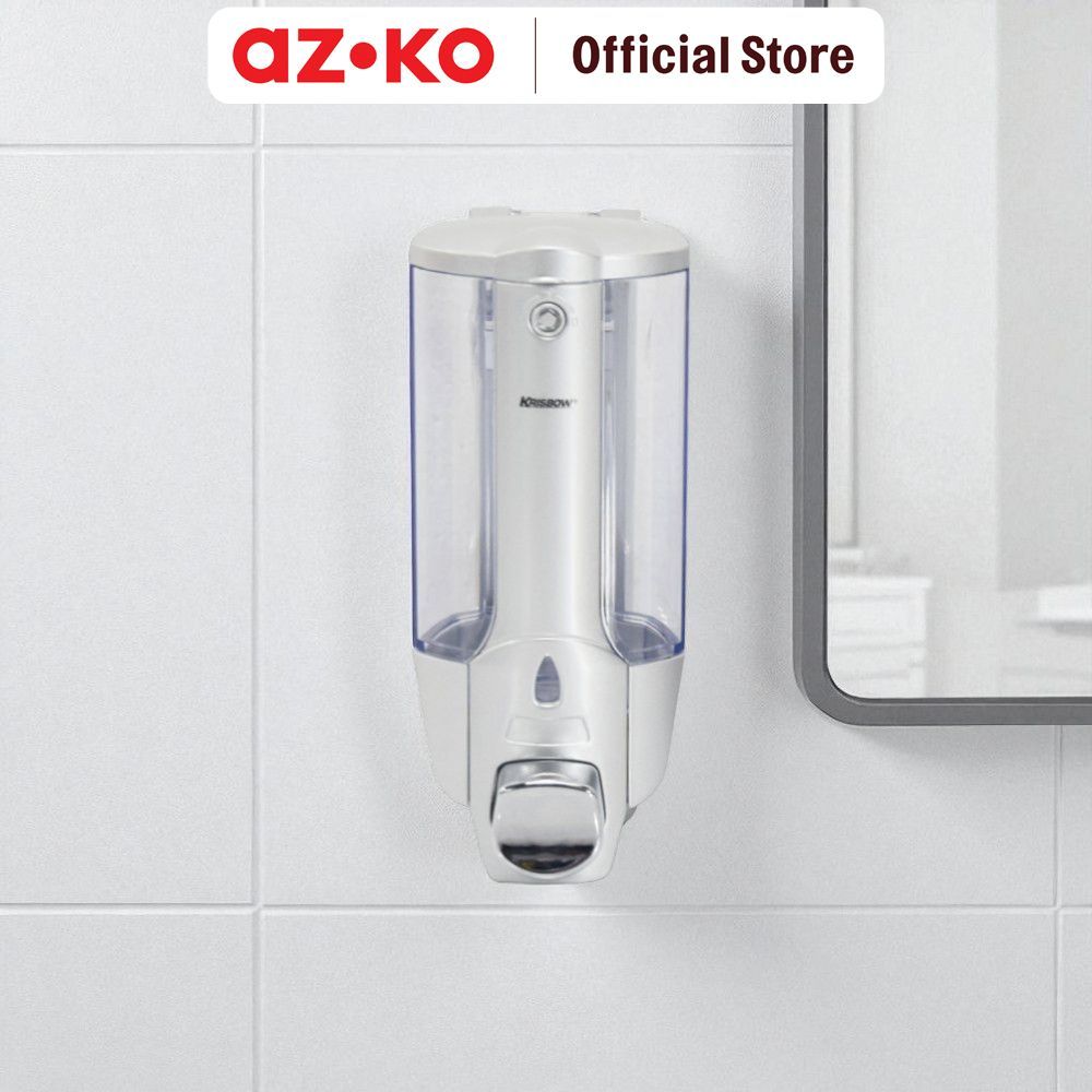 AZKO Krisbow 380 ml Set 2 pcs Dispenser Sabun Cair Liquid Soap Dispenser Pump Bottle Sabun Cair Hand
