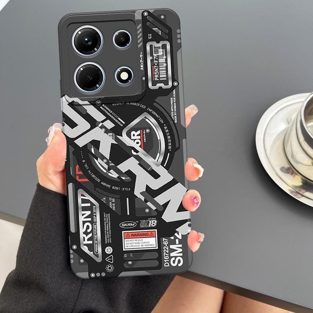 Softcase Compatible For Infinix Note 30 / Note 30 Pro - Motif Mesin Robot Fashion Case Procamera Cas