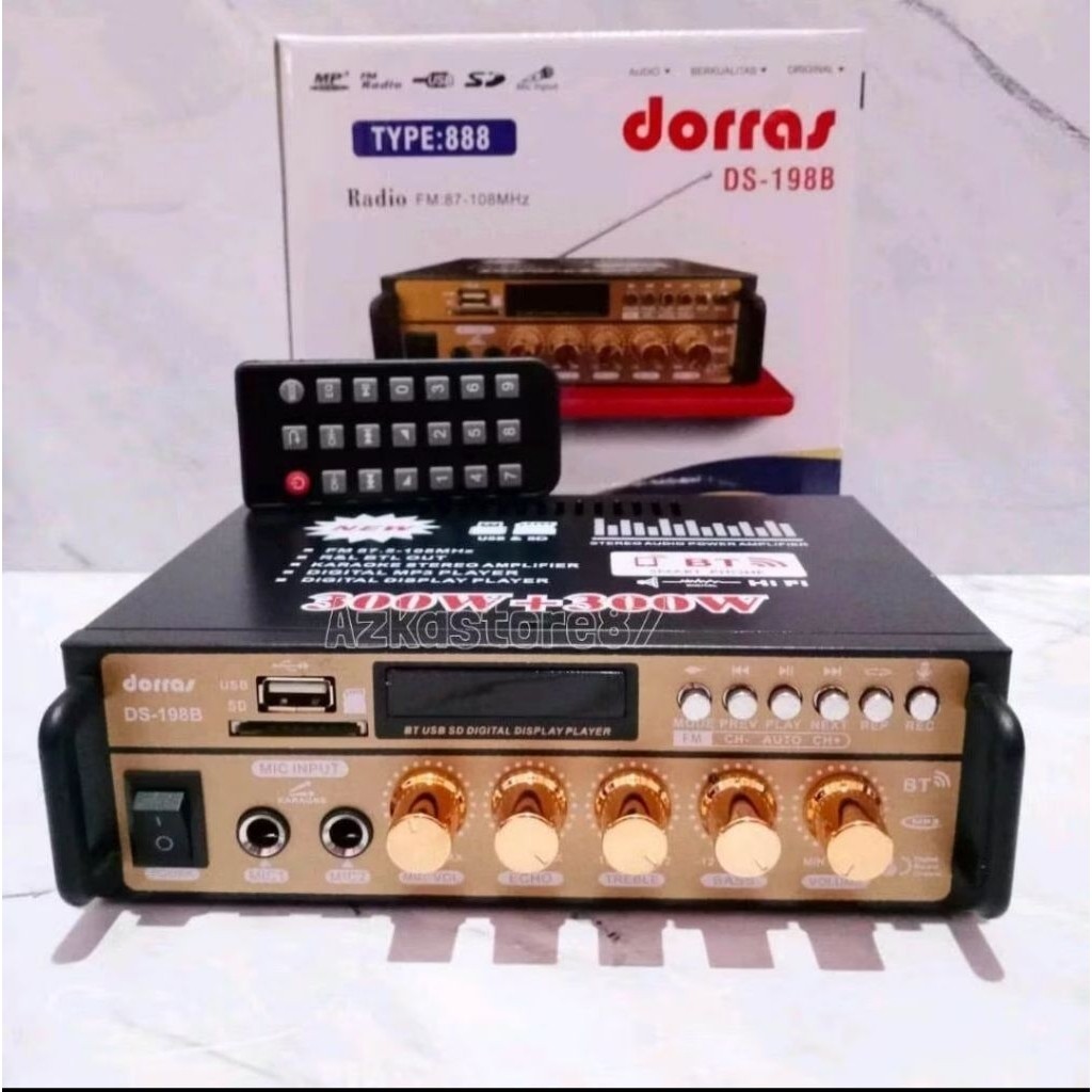 PROMO Power Amplifier Bluetooth Echo Fleco D22 Ampli Karaoke Equalizer