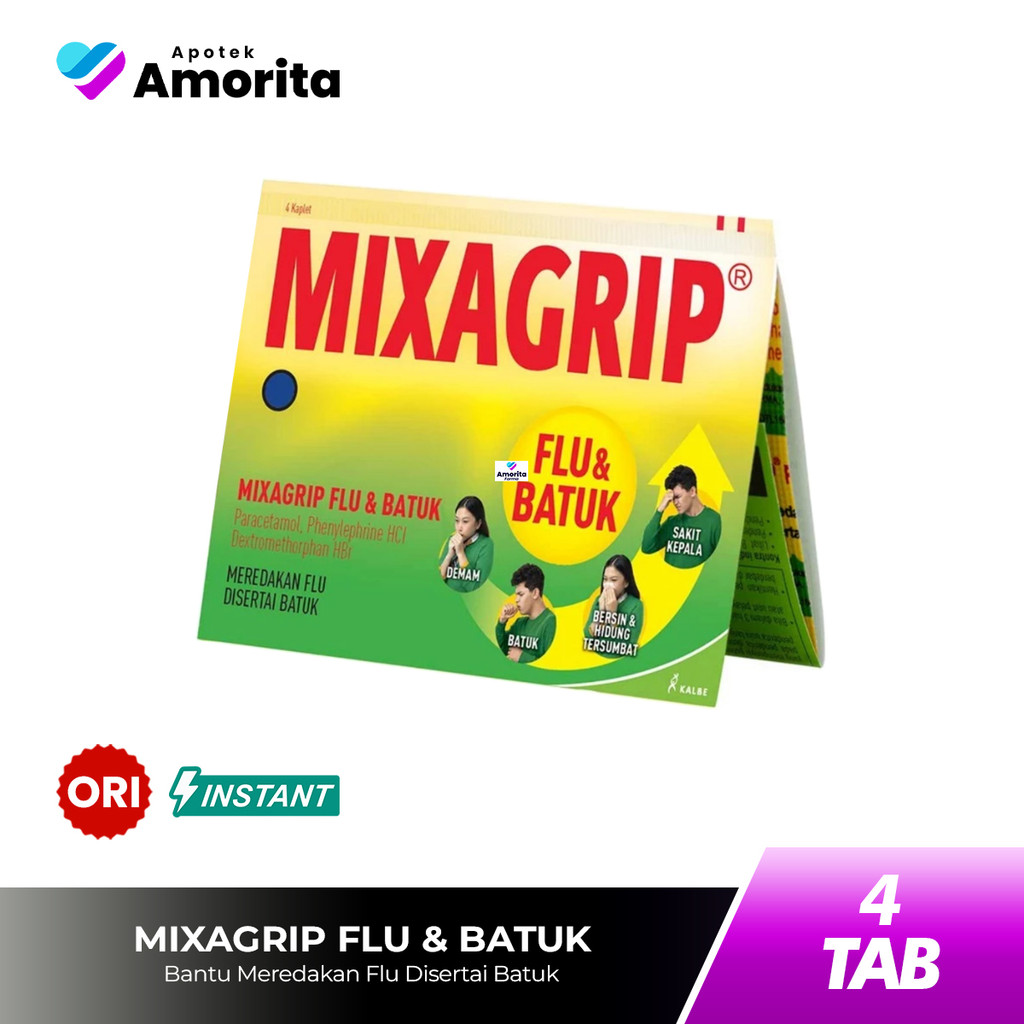 MIXAGRIP FLU & BATUK - Obat Flu & Batuk 1 Strip 4 Tablet