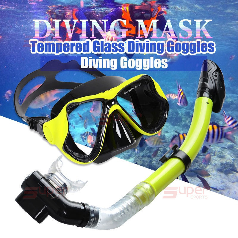 【HOT】Kacamata Snorkeling PVC Kacamata Renang Snorkel PVC Perlengkapan Menyelam Peralatan Selam Snork