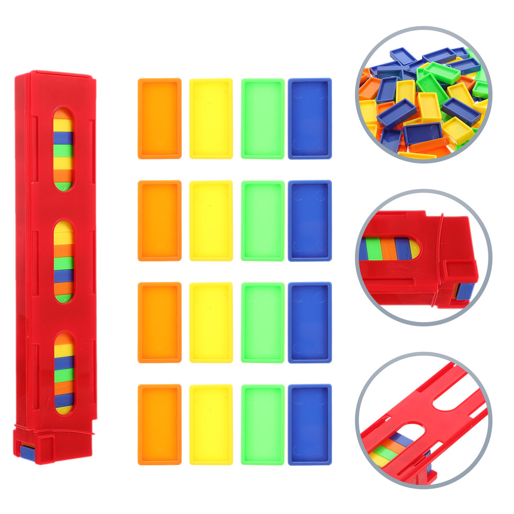 5 Bags Dominoes Random Color Toys Train Multifunction Countless Shapes Plastic Children'S Educational
