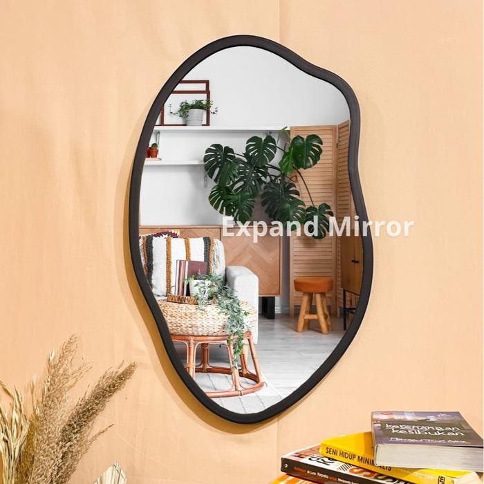 cermin estetik / cermin dinding/ cermin tempel /kaca gantung / kaca tempel -