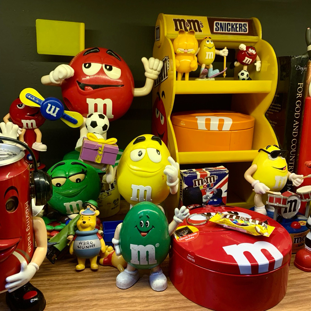 SAMULSHOP Jual Figure M&M’s Dispenser Chocolate Machine Set / 1an M&M Pajangan Reatif Mulus